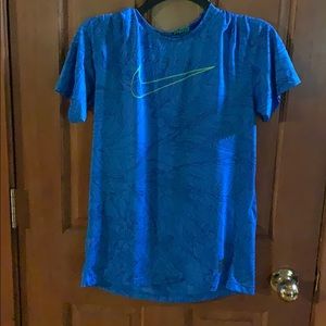 Blue Nike pro shirt